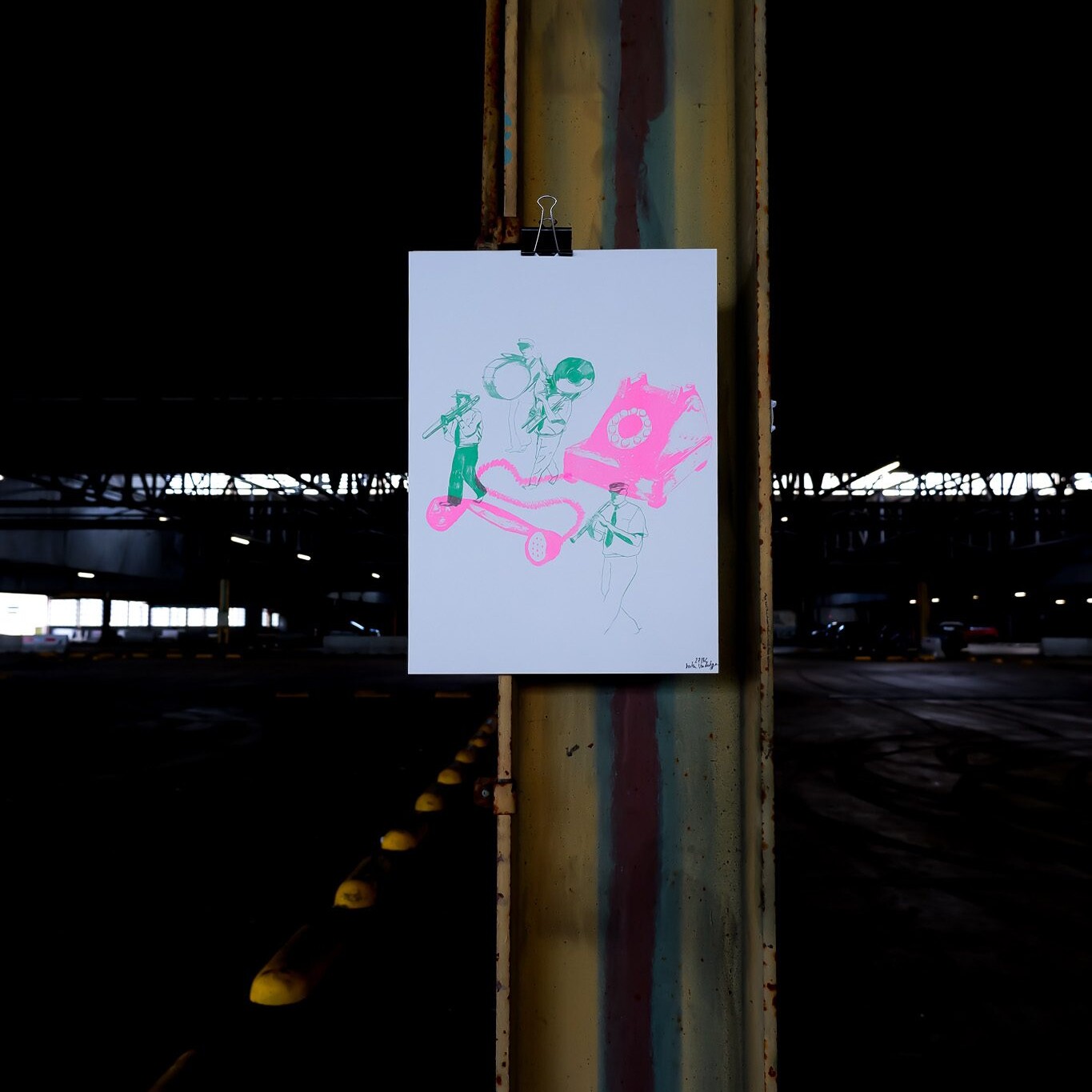 Berten Vanderbruggen phone riso print