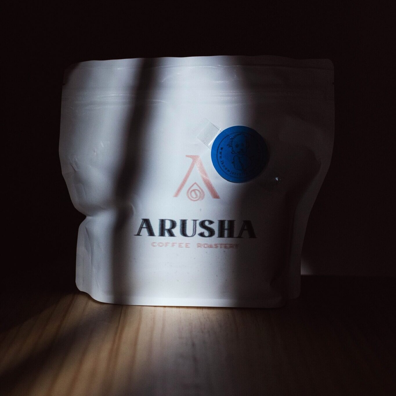 Bag of Arusha coffee beans