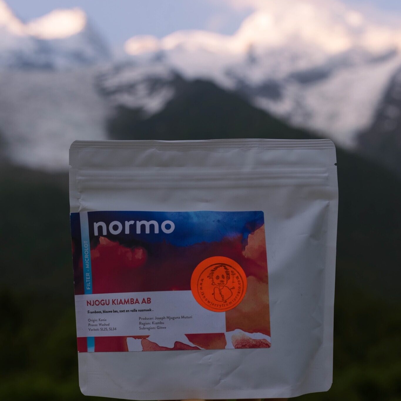 Bag of Normo coffee beans