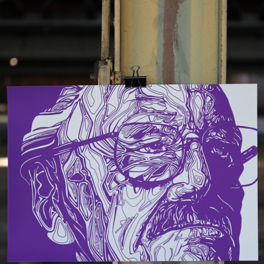 Korina Van Balkom purple silkscreen