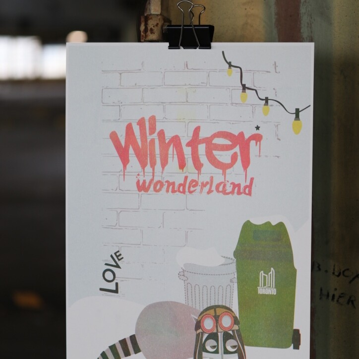 kay winter wonderland riso print