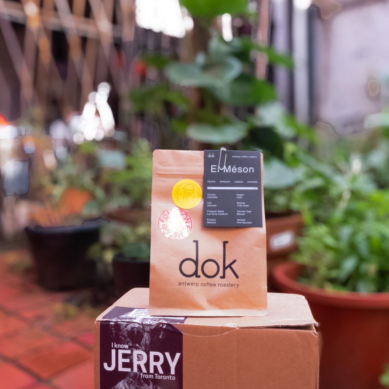 Bag of Dok 36 coffee beans