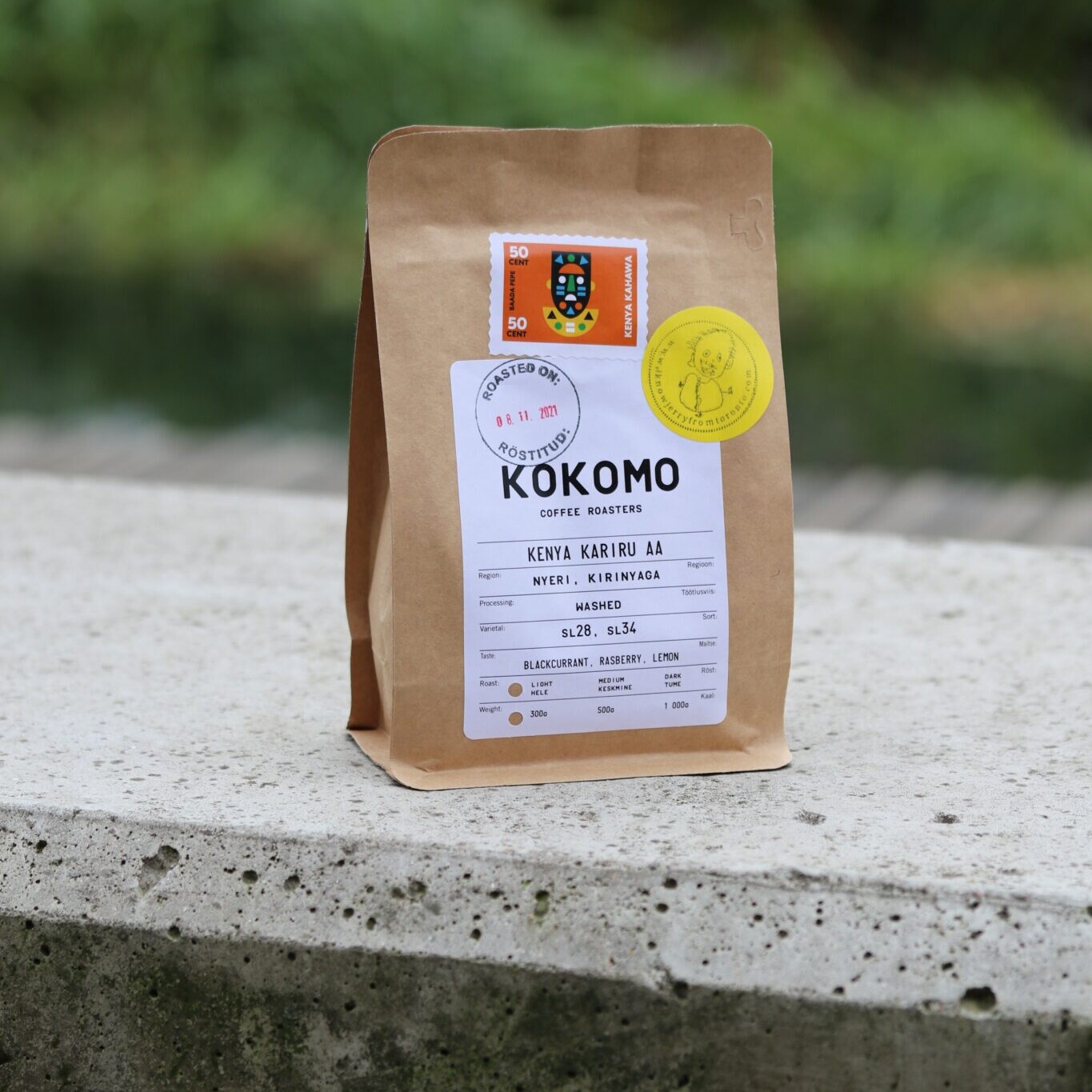 Bag of Kokomo coffee beans
