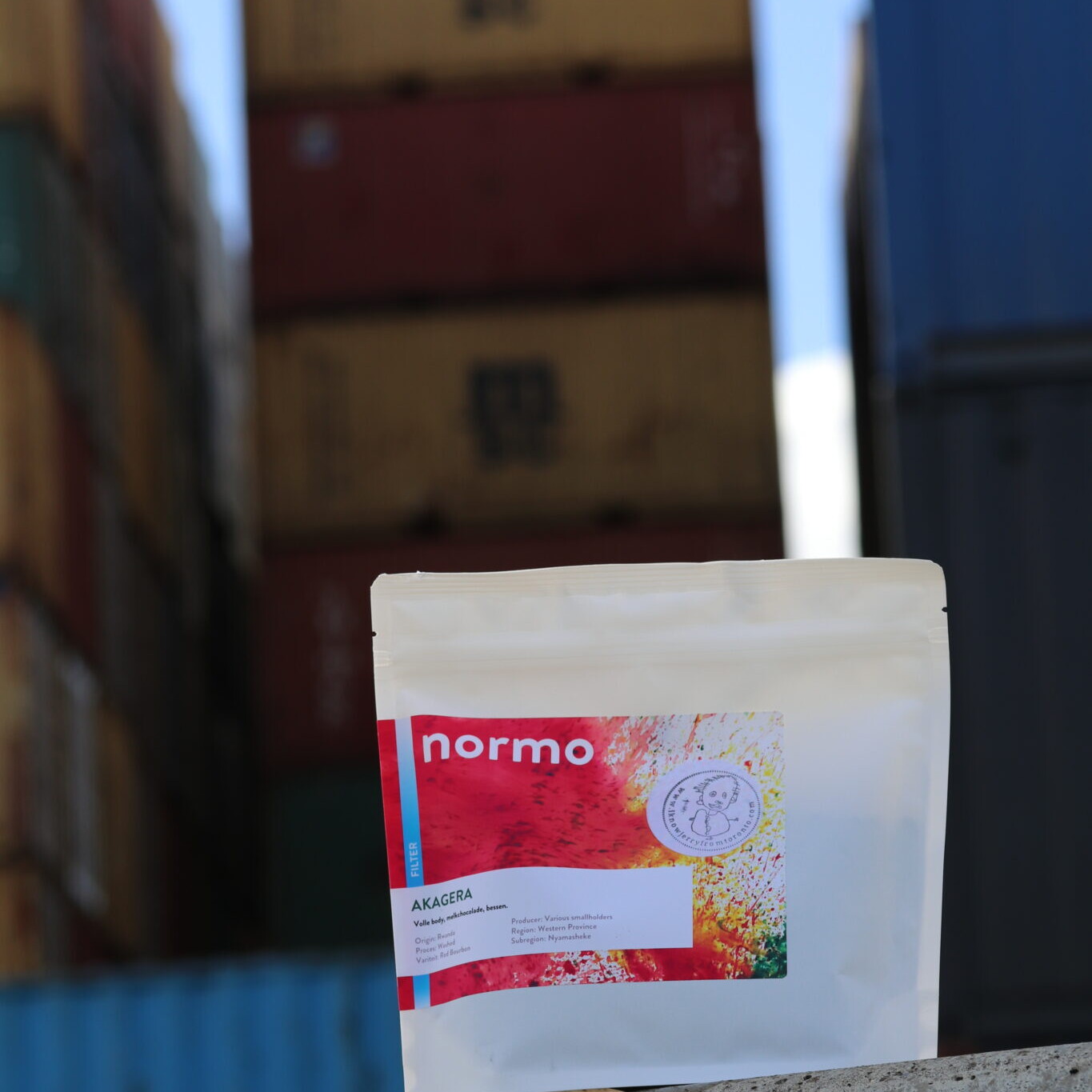 Bag of Normo coffee beans