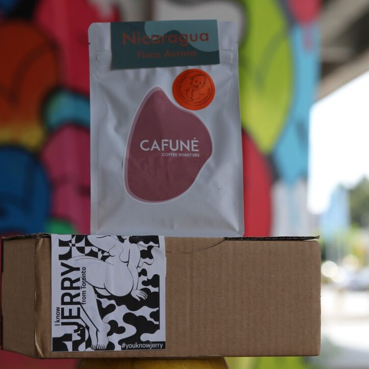 Bag of Cafune coffee beans