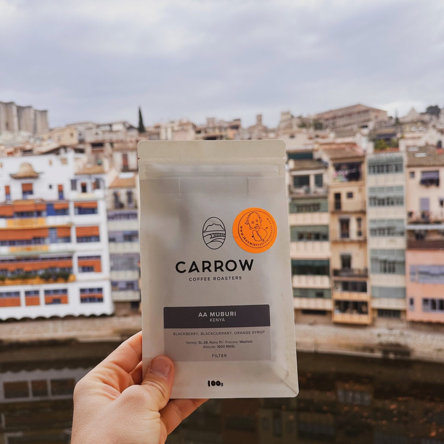 Bag of Carrow coffee beans
