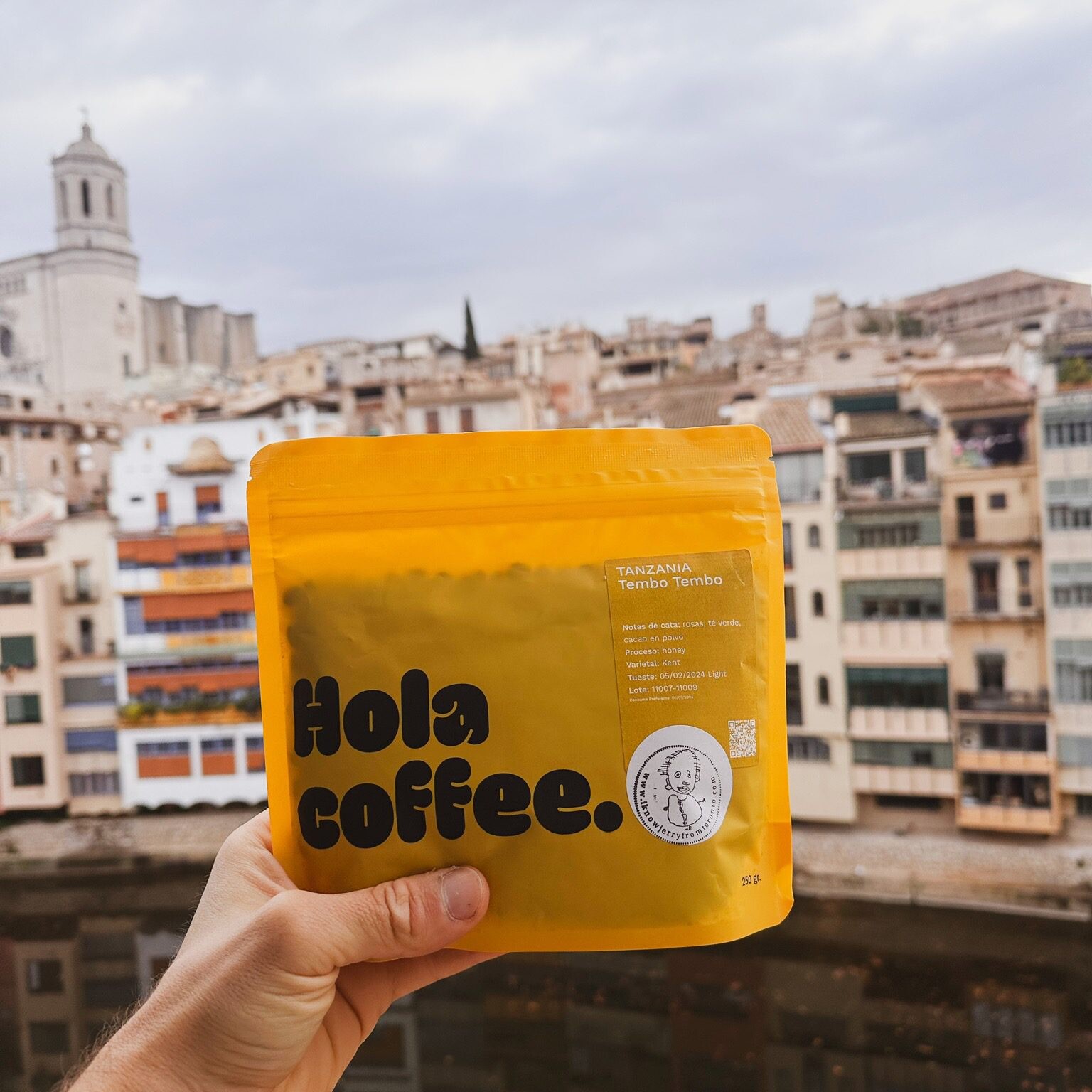 Bag of Hola coffee beans