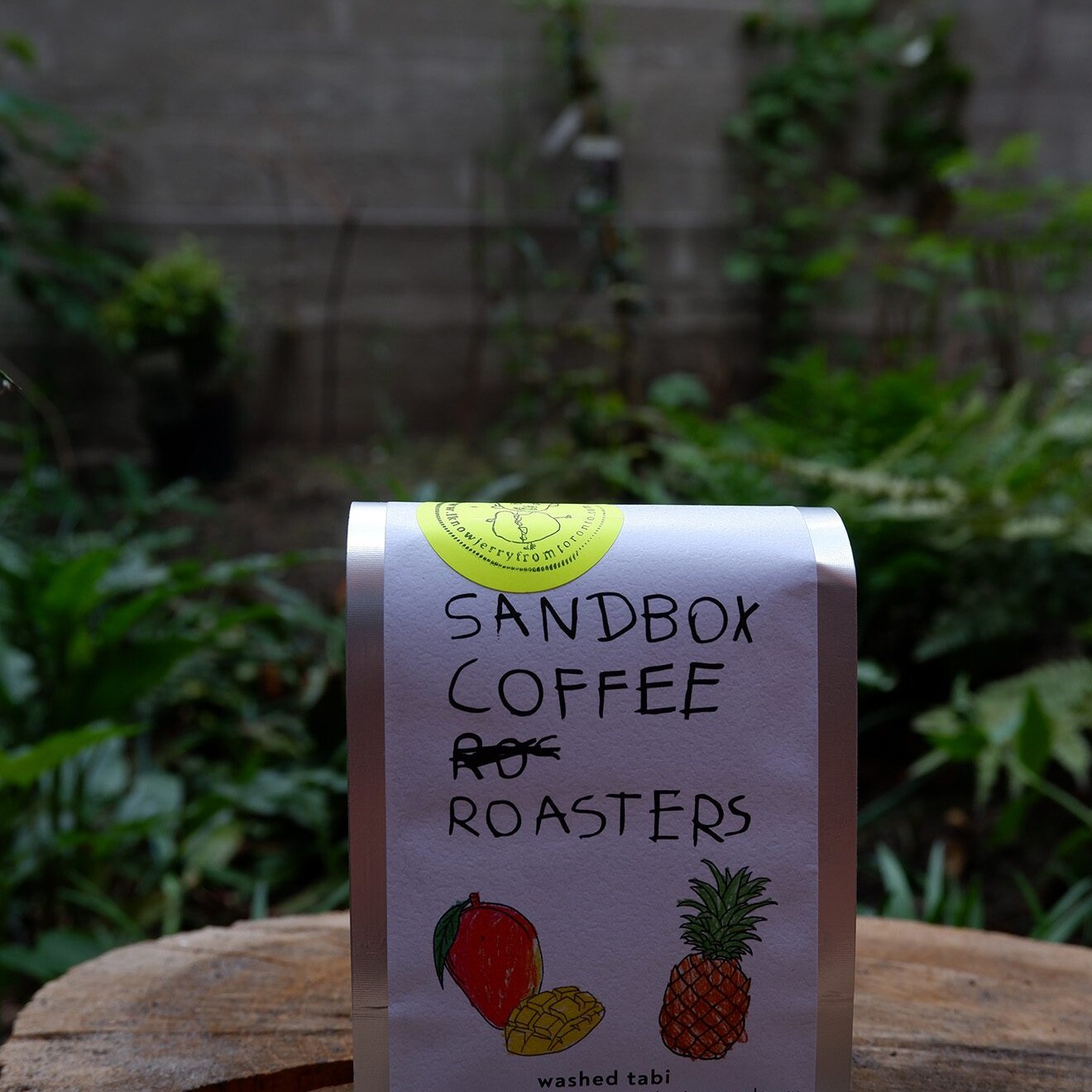 Bag of Sandbox coffee beans